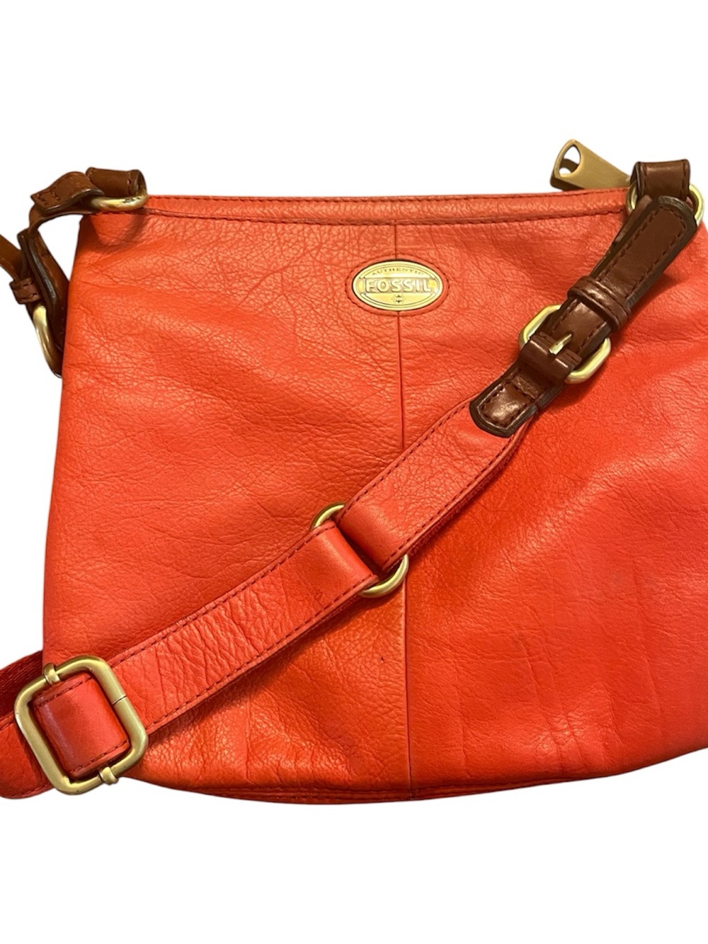 Fossil Explorer Crossbody Bag in Baked Apple (Orange/Red)